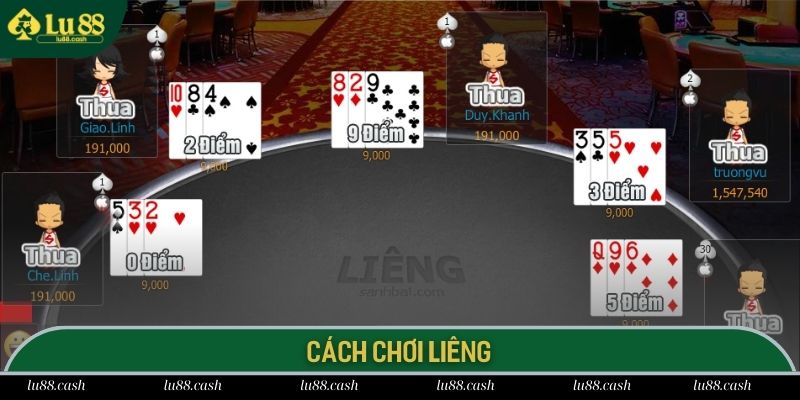 Cách chơi bài Liêng LU88 cực chuẩn cho người mới